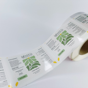 Autocollants transparents personnalisés découpés à la forme, autocollants en vinyle découpés à la forme résistants aux UV et imperméables en rouleau - Product Image 1
