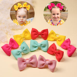 Elastici per capelli <span class=keywords><strong>con</strong></span> fiocchi per neonati, elastici piccoli per coda di cavallo per bambine, accessori per capelli per neonati - Product Image 5