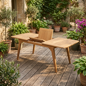 Table à manger scandinave en bois rectangulaire convertible, design moderne, mobilier de maison, 4 places - Product Image 3
