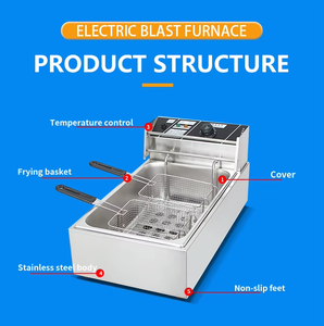 Countertop Single Tank Electric Deep Fat <b>Fryer</b> Adjustable Temperature For Frying Chicken French Fries Snacks - Product Image 4