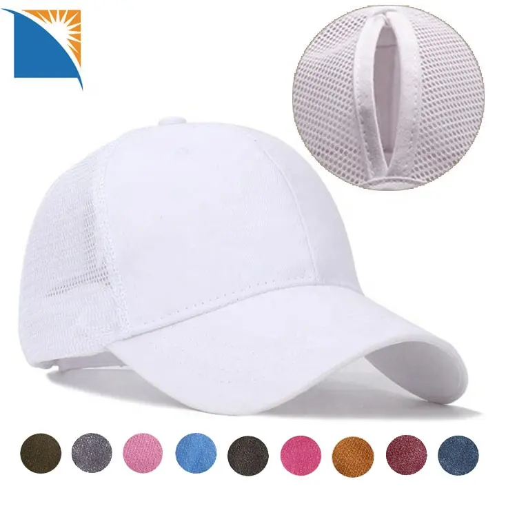 Ponytail Hats for Women Straight Up Bun Ponyback Hat Messy Bunts Trucker Pony Caps Mesh Visor Cap Girls ponytail baseball cap