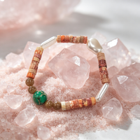 Bracelets de guérison faits à la main de 17 cm, unisexes, colorés, en pierre d'empereur teinte, bracelets à perles tendance, pierres naturelles, bracelets raffinés, cadeau