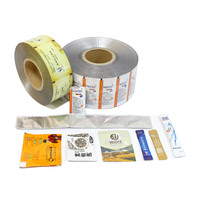 Film d'emballage automatique en rouleau pour petit sac film de papier d'aluminium laminé en plastique de qualité alimentaire sac d'impression personnalisé