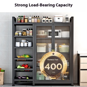 Nhà Bếp Đa-Chức Năng Phản Đối Cửa Tầng Thường vụ Kim Loại Hiện Đại Bền Vững Bốn Lớp Lưu Trữ Tủ Gấp Giá Cho Nhà - Product Image 3