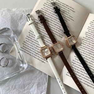 <span class=keywords><strong>Montre</strong></span>-bracelet en cuir chic et carrée pour femmes avec logo personnalisé à prix abordables - Product Image 5