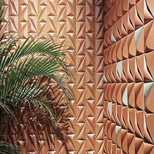 Revêtement mural en béton 3D, briques colorées UHPC, ignifuge, imperméable, pour café, bar, hall, intérieur, extérieur, lanterne murale 125*125*11mm - Product Image 5