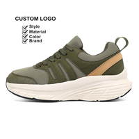 Chaussures de marche décontractées pour hommes à semelle épaisse, respirantes, légères, avec amorti, logo personnalisé disponible, baskets athlétiques