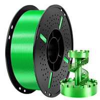 Filament PLA à effet métallique soyeux, dégradé vert-rouge-arc-en-ciel, 1,75 mm, idéal pour les modèles décoratifs et les œuvres d'art, consommables FDM