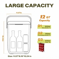 Glacière rigide isotherme 10L personnalisable avec logo et poignée, pour le stockage du vin et des aliments, cadeau promotionnel OEM/ODM
