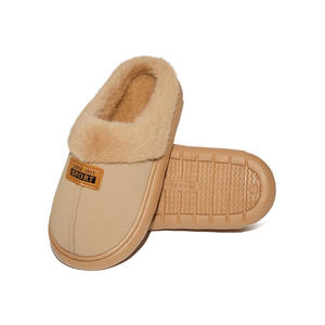 2024รองเท้าแตะผู้ชายผู้หญิง, ผ้าฝ้ายกำมะหยี่นุ่มเหมาะสำหรับใส่ในบ้านในฤดูหนาวรองเท้าบูท EVA หนาน้ำหนักเบาอินเทรนด์กันลื่นดีไซน์หิมะ - Product Image 4