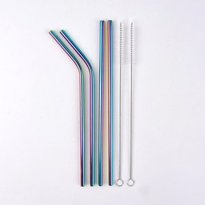 Оптовая Продажа Красочные Портативные многоразовые металлические соломинки из нержавеющей стали набор - Product Image 3