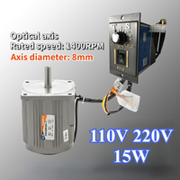 Motor PLC con Eje Óptico, Reductor de Velocidad, Controlador de Velocidad, 220v 110v 15w AC, Venta al Por Mayor