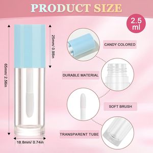 Vide 6ml Grande Brosse Biche Pied Brillant À Lèvres Tube Conteneur Stock Vente Rose Cosmétique Emballage En Plastique Brillant À Lèvres Tubes D'huile À Lèvres - Product Image 5