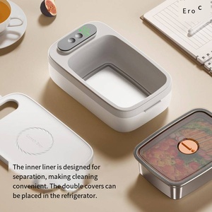OEM Boîte à lunch électrique portable sans fil rechargeable de 1000ml Contrôle intelligent de la température Affichage LCD Batterie USB Voiture pour le ménage - Product Image 5