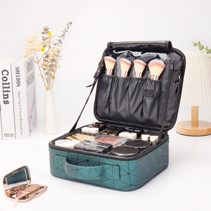 Caboodle Thêm Lớn Train Trường Hợp Thời Trang Rõ Ràng Mỹ Phẩm Dây Kéo Túi Với Tổ chức Trang Điểm Bàn Chải Chủ - Product Image 3