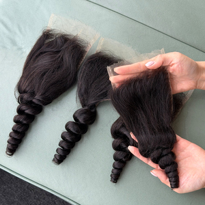 High Quality 2x6 4x4 5x5 hd closure Loose wave Human Hair 10-20inch100% Human Hair Natural Color - Product Image 6