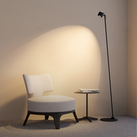 Lampe de sol Aisilan en métal et fibre de verre, gradation intelligente à 360° °   Lampe sur pied à têtes rotatives avec base stable