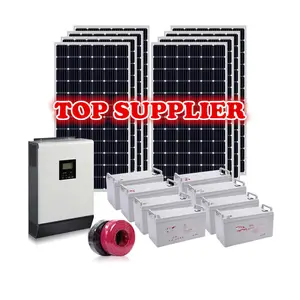 Compleet Off Grid 200kw Zonne-energie Systeem Ddp Batterij Generator 8000 Watt Apparatuur Station Op Raster X119