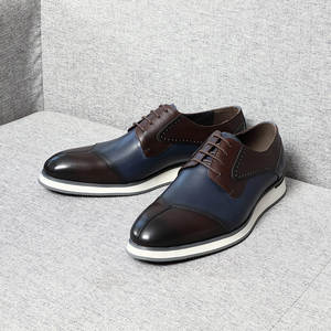 Chaussures pour hommes personnalisées faites à la main en cuir véritable automne respirant anti-dérapant polyvalent classique tenue d'affaires britannique élégante - Product Image 6
