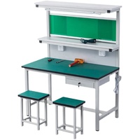 Banc de travail antistatique de bonne qualité, ligne d'assemblage d'un côté et des deux côtés avec éclairage LED pour la production en atelier