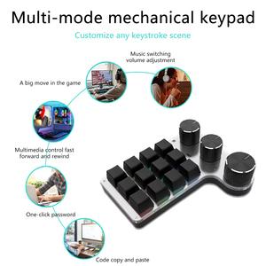 BT phiên bản 12 key 3 Knob Macro tùy chỉnh lập trình mini cơ khí bàn phím trò chơi Bàn phím Photoshop hot swappable bàn phím - Product Image 3