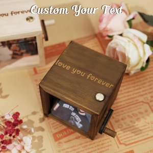 <span class=keywords><strong>Cadre</strong></span> photo <span class=keywords><strong>personnalisé</strong></span> en forme de livre à feuilles mobiles, album d'animation en bois fait main, boîte album à feuilles mobiles personnalisée avec lumière - Product Image 4