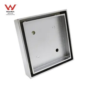 GUIDA WaterMark 726122 115*115mm Square Chrome Tile Insert Invisible Dual Purpose Bathroom Brass Floor Drain