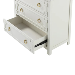 Antique <strong>Designs</strong> White Wooden Chest of 3 Drawers <strong>Closet</strong> With Drawers Dresser of Drawers Wardrobe Cabinet Furniture - Product Image 6