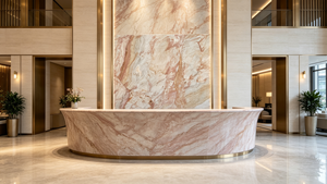 Losa de Mármol Natural Rosa Ahumado, Mármol de Vetas Rosas de Lujo para Paredes Interiores, Pisos, Encimeras, Decoración de Hoteles y Villas - Product Image 5