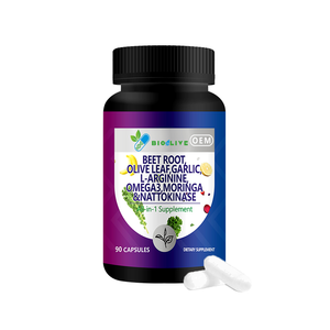 Capsule Complesse di Barbabietola Tutto in Uno a Marchio Privato OEM ODM Formula Personalizzata con <span class=keywords><strong>L</strong></span>-Arginina e Nattokinase - Product Image 1