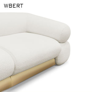 Sofá italiano de lujo para sala de estar, apartamento pequeño, adecuado para varias personas, sofá de tela de forma especial, combinación Simple de tres personas - Product Image 4