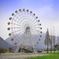 Rueda de la Fortuna de Acero para Parque de Atracciones, Equipo de Juegos al Aire Libre con Iluminación LED, Tamaño Gigante, Fabricante