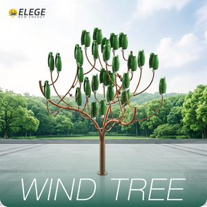 กังหันลมแนวตั้งแบบเงียบ 5 กิโลวัตต์ รุ่น 5000w Helix Wind Flower Generator สำหรับสวนบ้าน ไฟถนน ระบบพลังงานฟรี EL-WT Mo - Product Image 4