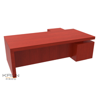 Nouvelle table de bureau de direction en bois, design 2026, fabriquée en Chine, pour patron, mobilier commercial sur mesure
