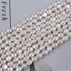 Perlas Barrocas Irregulares de Agua Dulce Natural de 8-9 mm con Orificio Recto de Doble Cara para Accesorios de Joyería DIY - Product Image 2