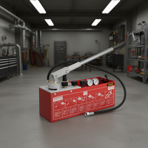 Kit de testeur de pression d'eau manuel, pompe hydraulique de 3,2 gallons et 60 bars avec trois manomètres pour les tests hydrostatiques - Product Image 2