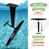 2026 Pump Foil Hydrofoil ART Pro 1201 Carbone Aluminium 1291 cm² Ensemble Wing Foil Fuselage Noir Planche de Surf Électrique pour Kitesurf
