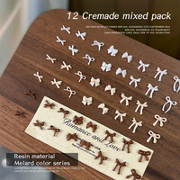 Vente en gros d'arc en résine Nail Art Décoration 12 grilles Design mixte d'arc Manucure Accessoires de bricolage