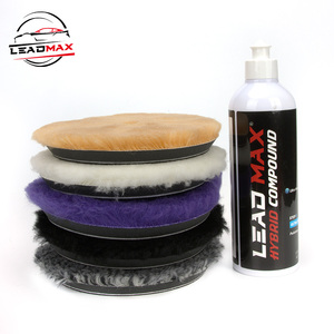Leadmax 5 "Hành động kép đánh bóng với giấc ngủ ngắn dài 100% cừu len Buffing Pads Hot Bán tím tự động đánh bóng sáp Chiều dài cáp - Product Image 5