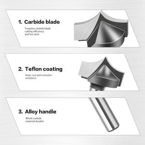 Dao khắc gỗ FEIDA 12mm, đầu nhọn, dùng cho việc chạm khắc, phay, khoan lỗ trên cửa tủ, đồ gỗ tự làm - Product Image 3