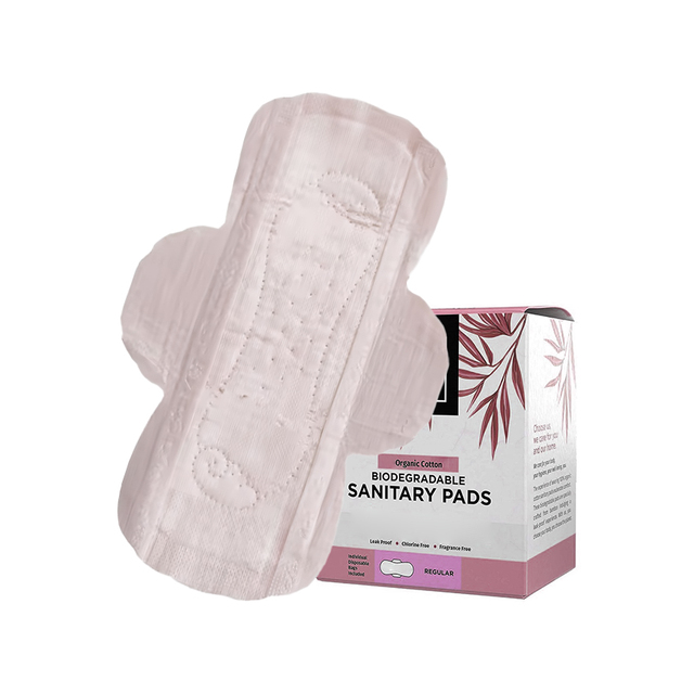 Organic Cotton Biodegradable Disposable Sanitary Pads for Women's Daily Use