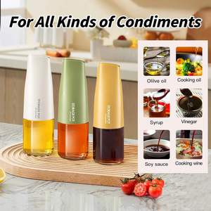 Dosificador de Aceite y Vinagre de Vidrio Transparente para Cocina, 500 ml (17 oz), Dispensador de Aceite de Oliva, Salsa de Soja y Vinagre con Sistema de Vertido Automático - Product Image 6