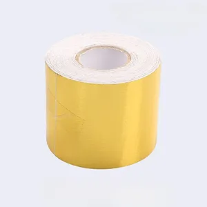 Fabricantes de origen, cinta de papel de aluminio dorado modificado para automóvil, papel de aluminio dorado con aislamiento térmico de turbina de tubería de admisión