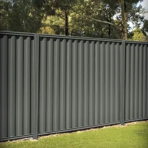 Color Galvanized Corrugated Steel Sheet Metal Garden Fence Color Bond Fencing