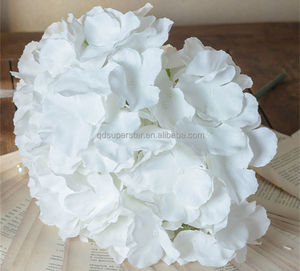 C-223 Accessoires de photographie de mariage en intérieur, vente en gros d'usine, fleurs artificielles en soie couleur champagne, bouquet d'hortensias artificiels à 5 têtes - Product Image 5