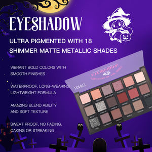 Palette de fards à paupières 18 couleurs personnalisée OEM/ODM, longue tenue, imperméable, pour Halloween - Product Image 3