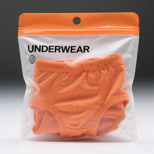 Custom Zipper Plastic Bag For <b>Socks</b> Bikini Packaging Eco Friendly Transparent Resealable Waterproof Ziplock Pouch - Product Image 6