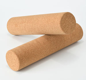 コークオーガニックヨガセットカスタムプリントマット木製エクササイズマッサージコルクローラーブロックジムフィットネスセット - Product Image 5