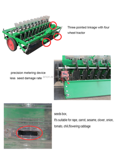 ANON Venta caliente 4,6.8,10 Filas tractor impulsado Sembradora de verduras Sembradora de zanahorias Sembradora de sésamo Plantador de semillas de maíz - Product Image 2