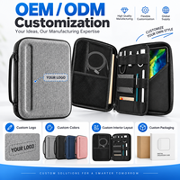 Sac de rangement rigide en EVA résistant à l'usure et imperméable, avec compartiments multiples, fermeture éclair, organisateur de protection pour appareils électroniques